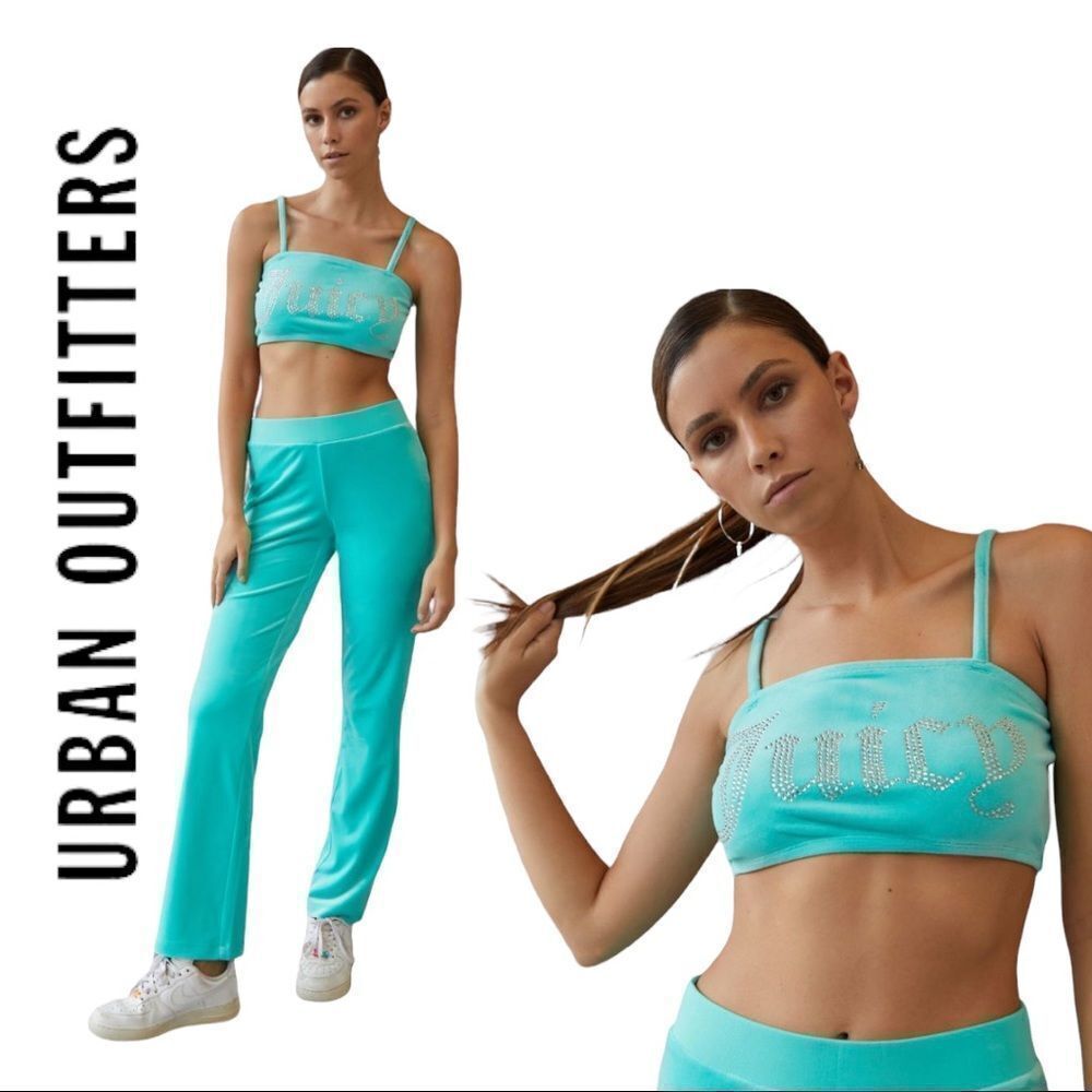NEW Juicy Couture Urban Outfitters UO Exclusive Velour Cropped Shirt Top L
